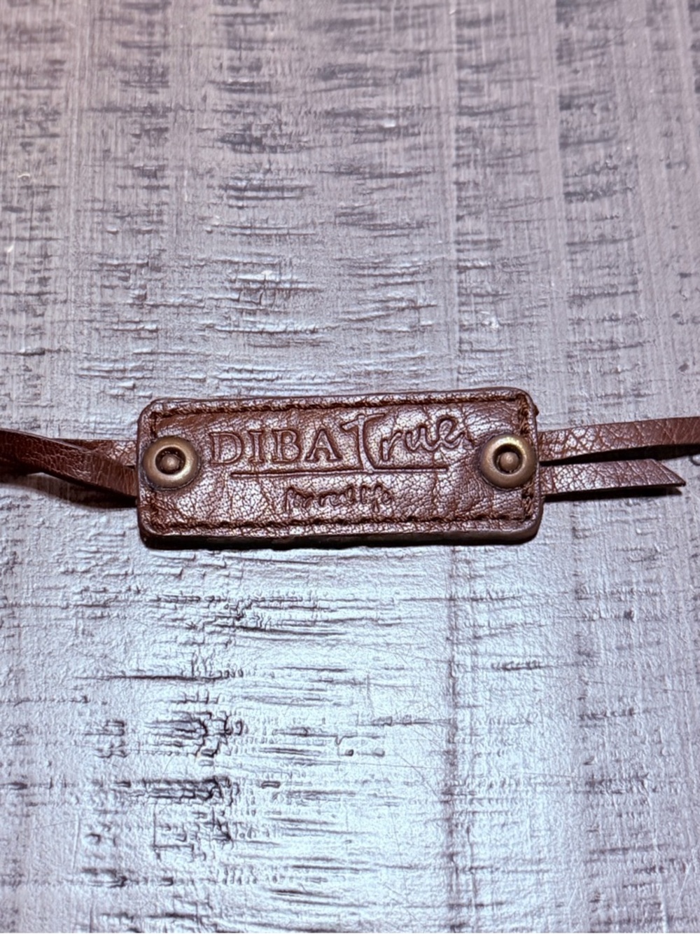 Leather Shoulder Bag in Brown by Dina True - Picture 5 of 13